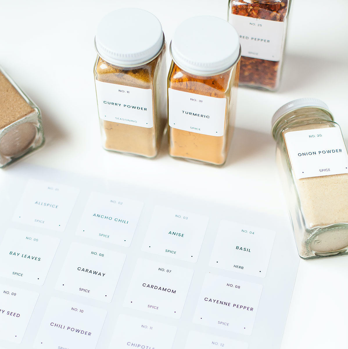 Modern, Minimalist Spice and Pantry Label Bundle